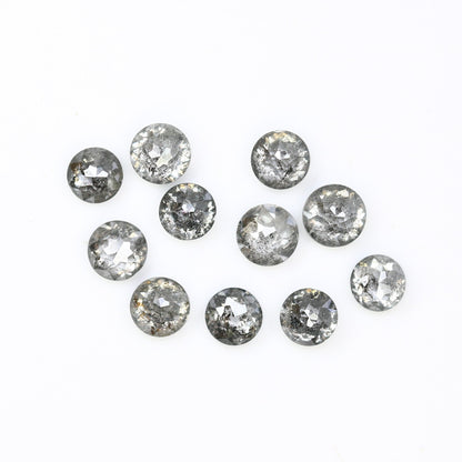 1.24 CT Salt And Pepper Rose Cut Round Diamond For Wedding Ring ll Birthday Gift ll Anniversary Gift ll Engagement Gift ll Wedding Gift