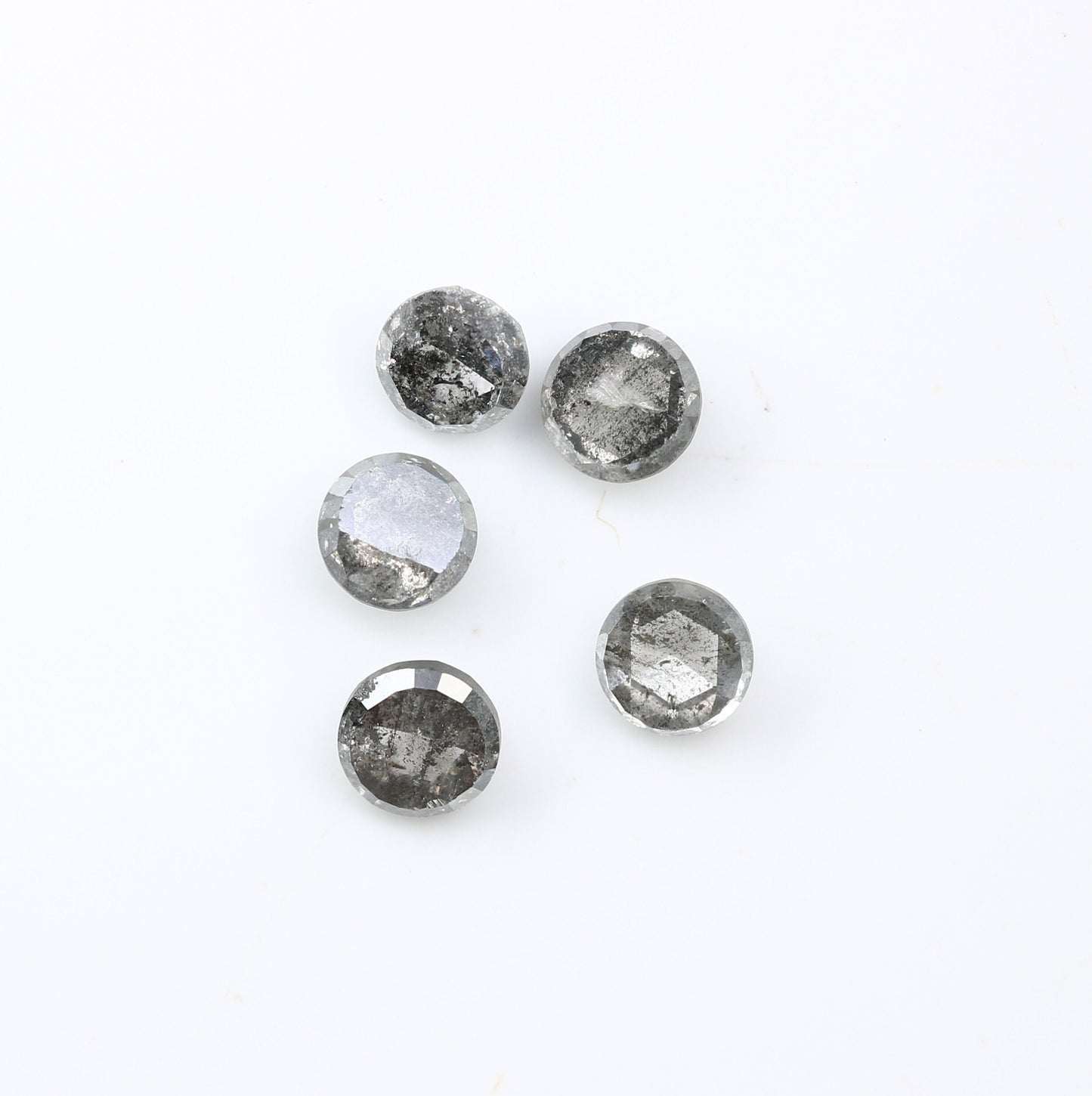 1.07 CT Salt And Pepper Rose Cut Round Galaxy Diamond For Engagement Jewelry ll Wedding Gift ll Anniversary Gift ll BIrthday Gift Diamonds