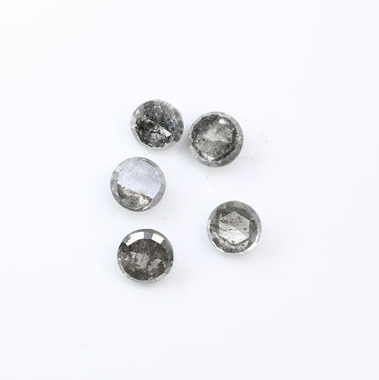 1.07 CT Salt And Pepper Rose Cut Round Galaxy Diamond For Engagement Jewelry ll Wedding Gift ll Anniversary Gift ll BIrthday Gift Diamonds