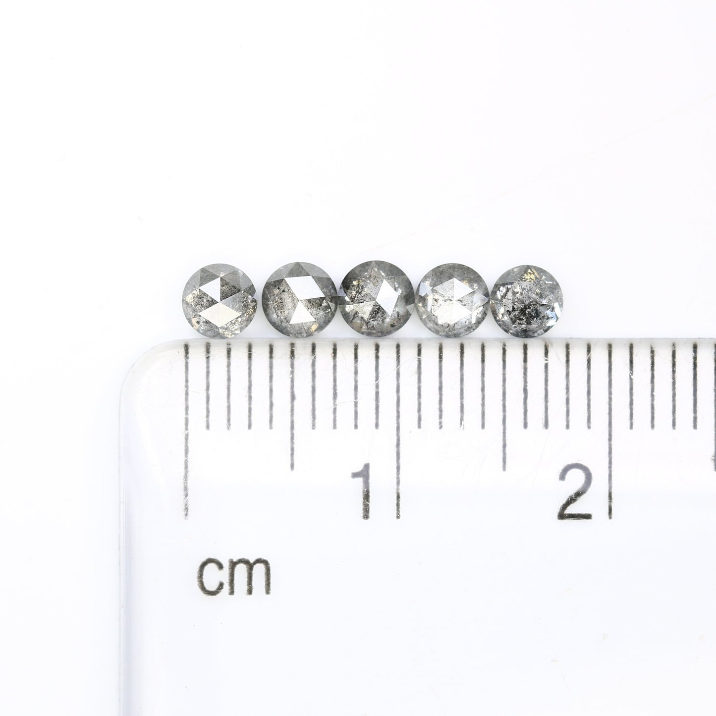 1.07 CT Salt And Pepper Rose Cut Round Galaxy Diamond For Engagement Jewelry ll Wedding Gift ll Anniversary Gift ll BIrthday Gift Diamonds