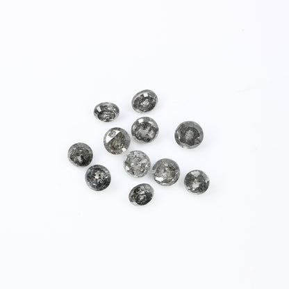 1.24 CT Salt And Pepper Rose Cut Round Diamond For Wedding Ring ll Birthday Gift ll Anniversary Gift ll Engagement Gift ll Wedding Gift