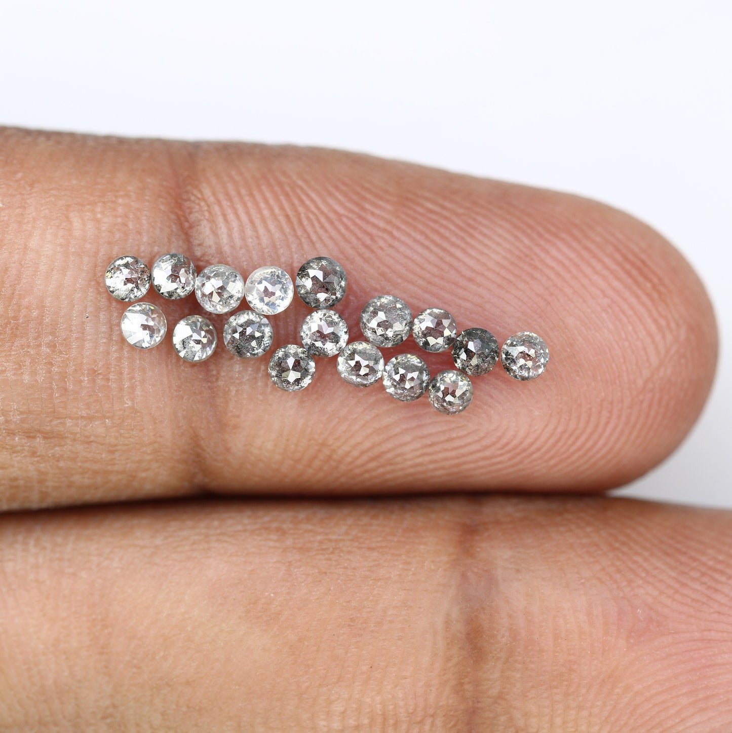 1.18 CT Salt And Pepper Round Rose Cut Diamond For Engagement Bracelet ll Gift For Girlfriend ll Gift For Mother ll Gift For Wife Diamonds