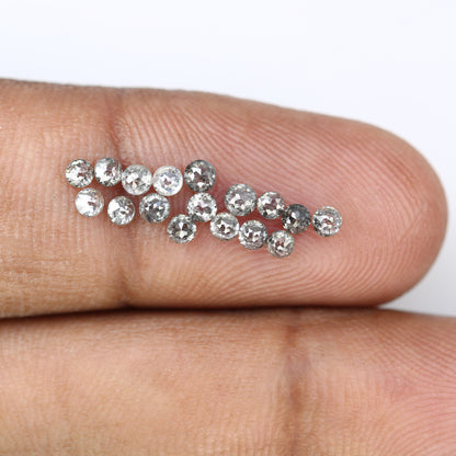 1.18 CT Salt And Pepper Round Rose Cut Diamond For Engagement Bracelet ll Gift For Girlfriend ll Gift For Mother ll Gift For Wife Diamonds