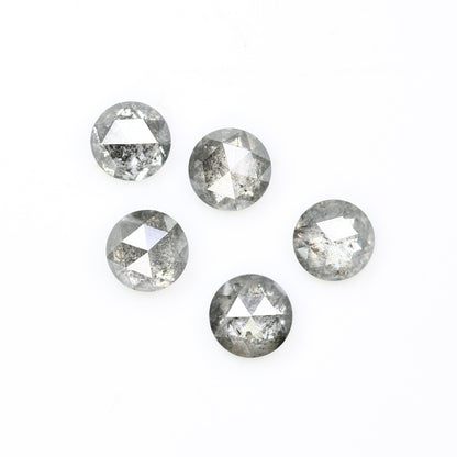 1.07 CT Salt And Pepper Rose Cut Round Galaxy Diamond For Engagement Jewelry ll Wedding Gift ll Anniversary Gift ll BIrthday Gift Diamonds