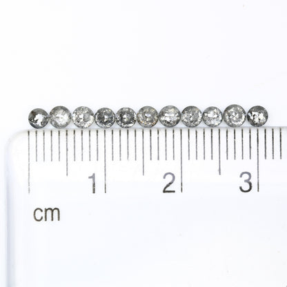 1.24 CT Salt And Pepper Rose Cut Round Diamond For Wedding Ring ll Birthday Gift ll Anniversary Gift ll Engagement Gift ll Wedding Gift