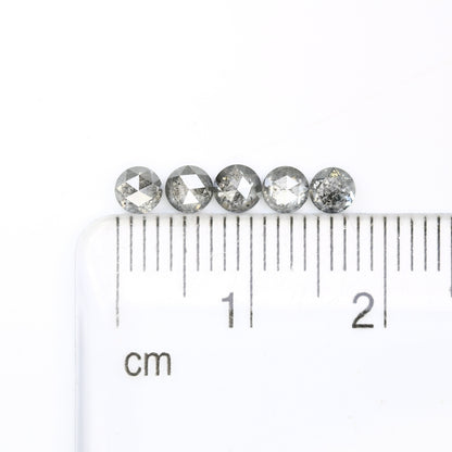 1.07 CT Salt And Pepper Rose Cut Round Galaxy Diamond For Engagement Jewelry ll Wedding Gift ll Anniversary Gift ll BIrthday Gift Diamonds