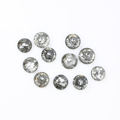 1.24 CT Salt And Pepper Rose Cut Round Diamond For Wedding Ring ll Birthday Gift ll Anniversary Gift ll Engagement Gift ll Wedding Gift