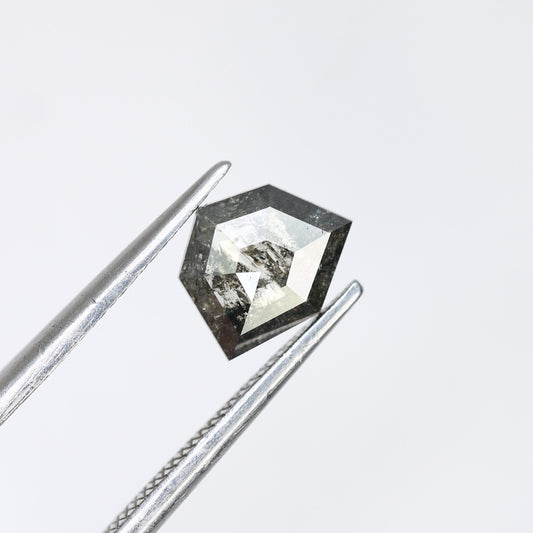 0.71 CT Salt and Pepper Natural Loose Diamond, Shield Cut for Handmade Necklace Pendant, Diamond Bracelet Engagement Gold Ring For Women