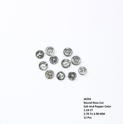 1.24 CT Salt And Pepper Rose Cut Round Diamond For Wedding Ring ll Birthday Gift ll Anniversary Gift ll Engagement Gift ll Wedding Gift