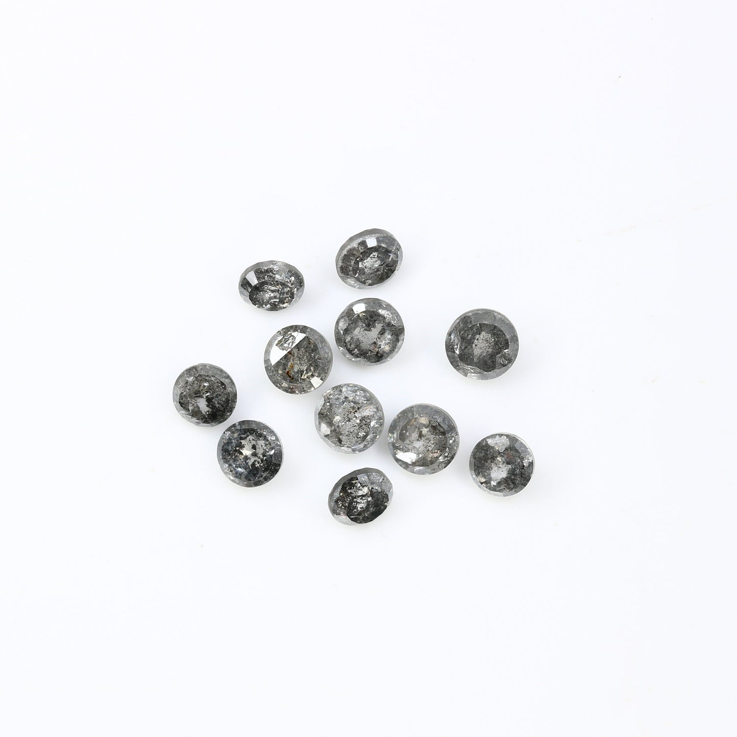 1.24 CT Salt And Pepper Rose Cut Round Diamond For Wedding Ring ll Birthday Gift ll Anniversary Gift ll Engagement Gift ll Wedding Gift