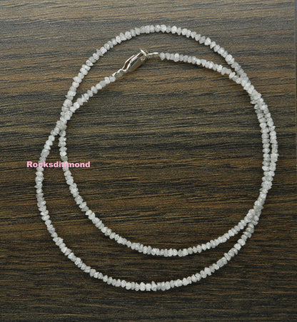 Natural Raw Rough Diamond Beads | One-of-a-Kind Art Deco Retro Jewelry | Unique Vintage Crystal Necklaces  Handmade Craft Supplies for Women