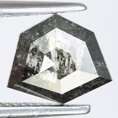 0.71 CT Salt and Pepper Natural Loose Diamond, Shield Cut for Handmade Necklace Pendant, Diamond Bracelet Engagement Gold Ring For Women