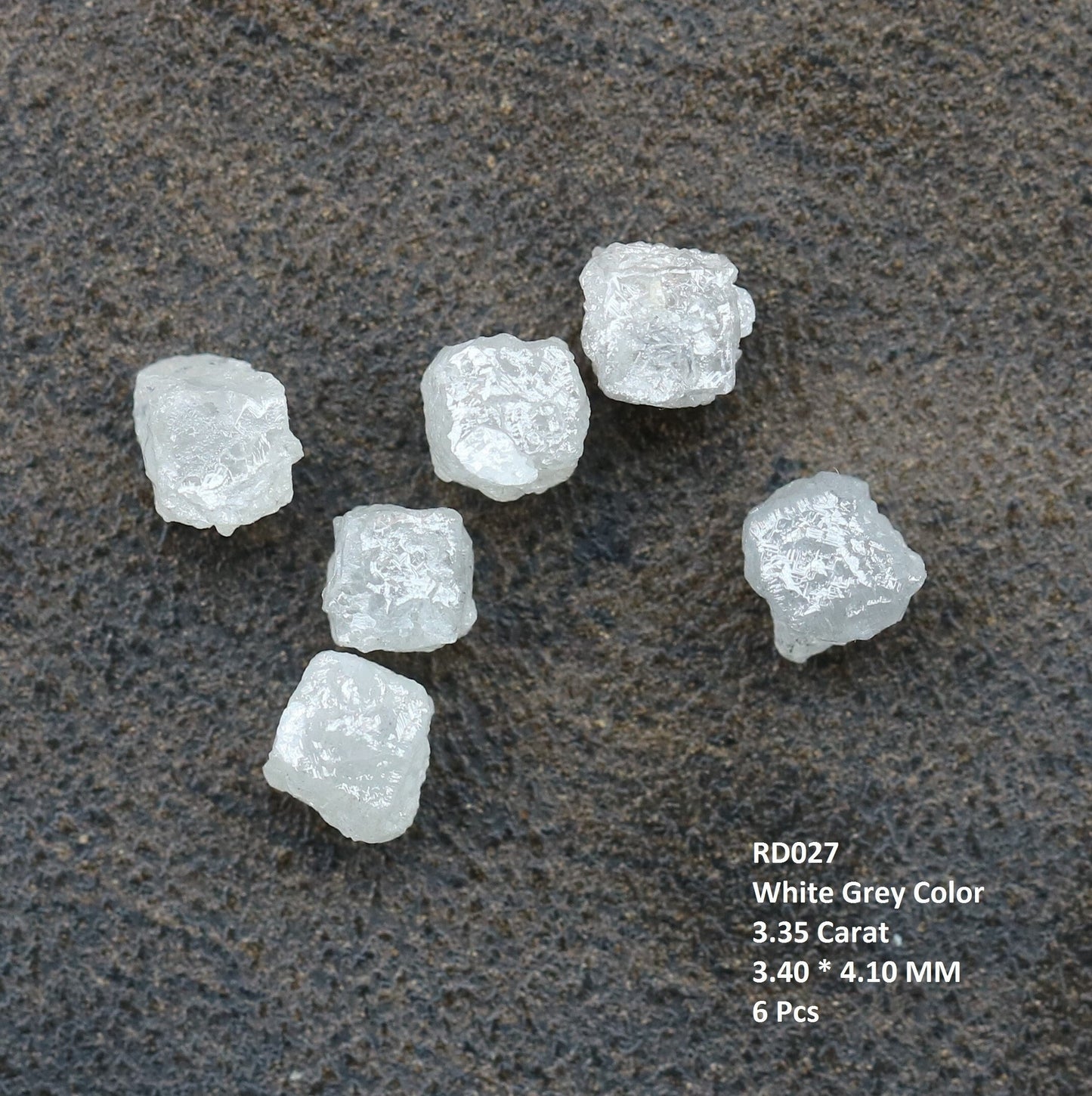3.35 Ct Natural African diamond - Raw Diamond - raw diamond chunks - Salt and Pepper Diamond - For Uncut Diamond Gold Ring - Special Gift