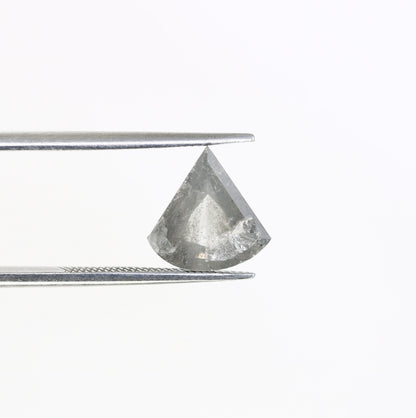 2.05 CT Antique Triangle Shape Rustic Salt And Pepper Fancy Diamond | Triangle Engagement Ring | Gift For Wife | Anniversary Gift Diamonds