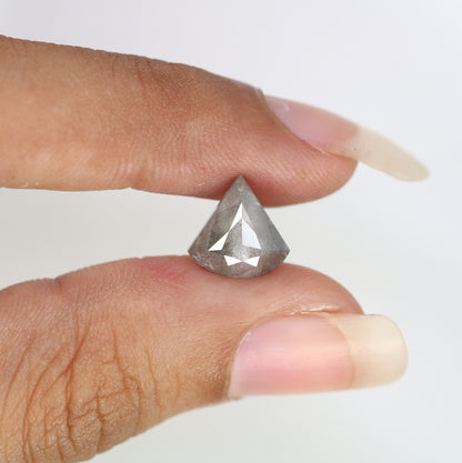 2.05 CT Antique Triangle Shape Rustic Salt And Pepper Fancy Diamond | Triangle Engagement Ring | Gift For Wife | Anniversary Gift Diamonds