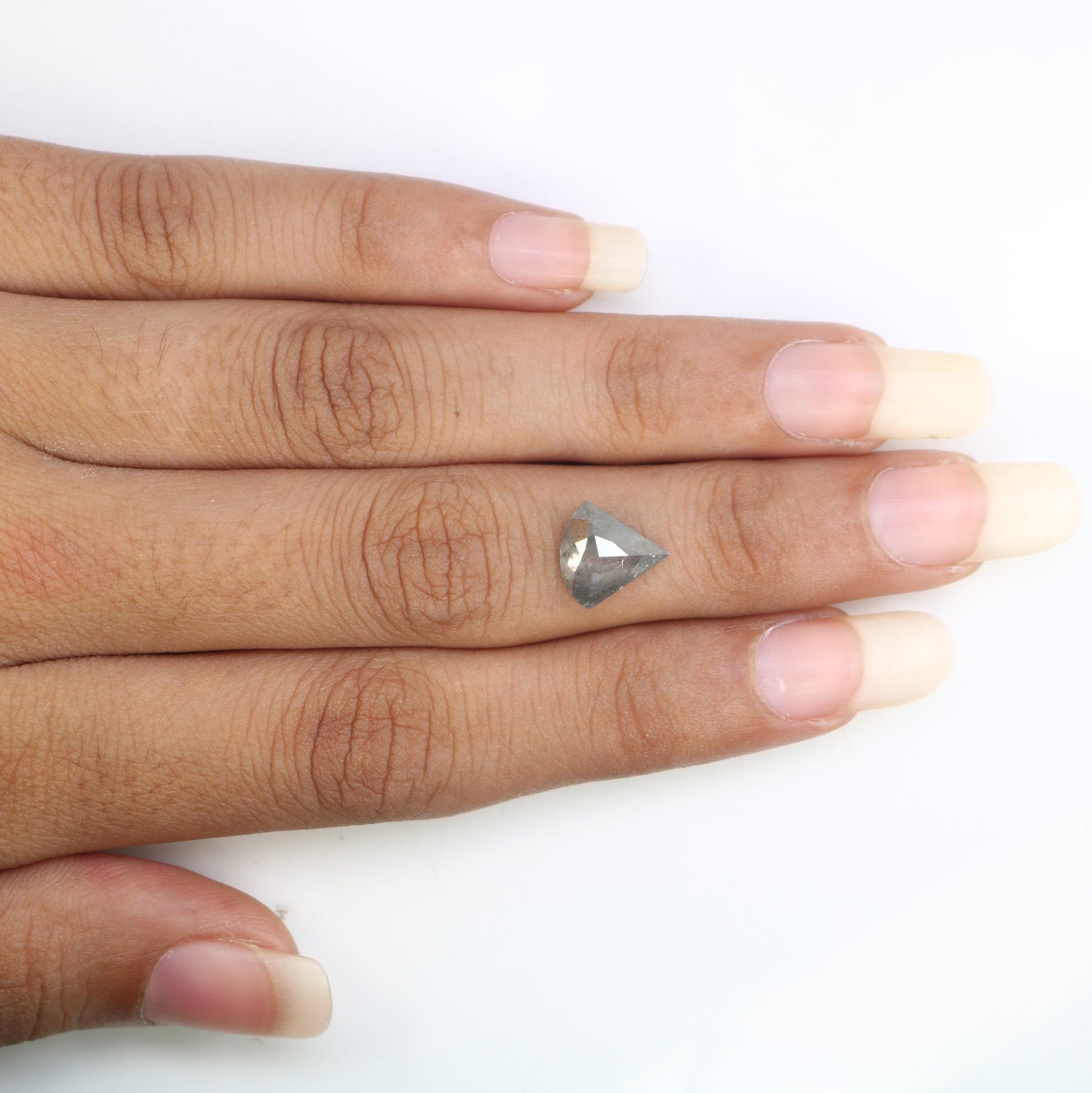 2.05 CT Antique Triangle Shape Rustic Salt And Pepper Fancy Diamond | Triangle Engagement Ring | Gift For Wife | Anniversary Gift Diamonds