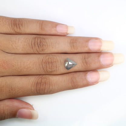 2.05 CT Antique Triangle Shape Rustic Salt And Pepper Fancy Diamond | Triangle Engagement Ring | Gift For Wife | Anniversary Gift Diamonds