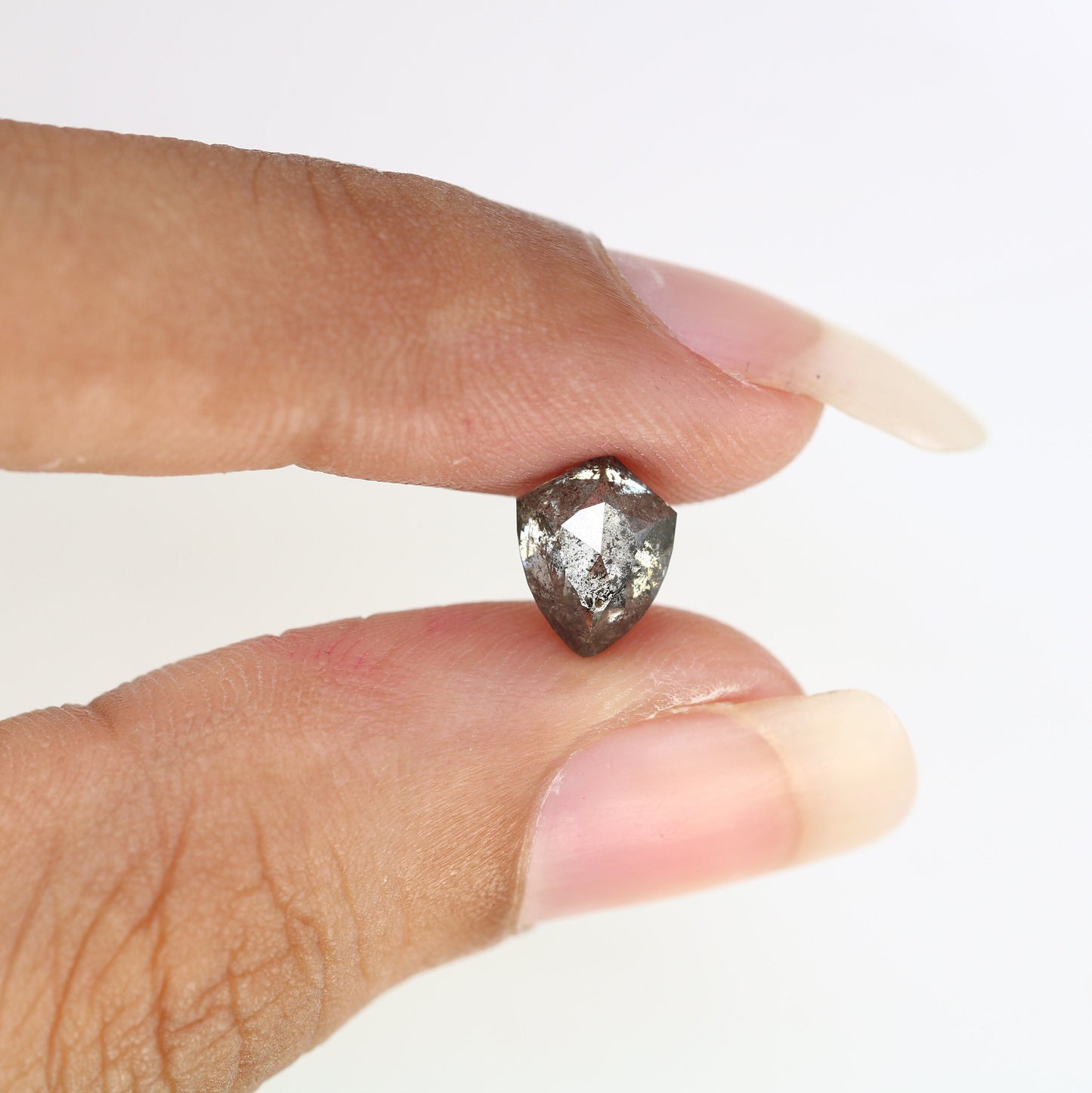 1.50 CT 8.50 MM Geometric Shape Salt And Pepper Diamond For Beautiful Jewelry | Unique Diamond | Antique Jewelry | Birthday Gift Diamonds