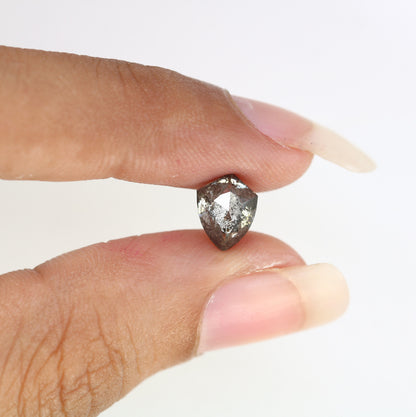 1.50 CT 8.50 MM Geometric Shape Salt And Pepper Diamond For Beautiful Jewelry | Unique Diamond | Antique Jewelry | Birthday Gift Diamonds