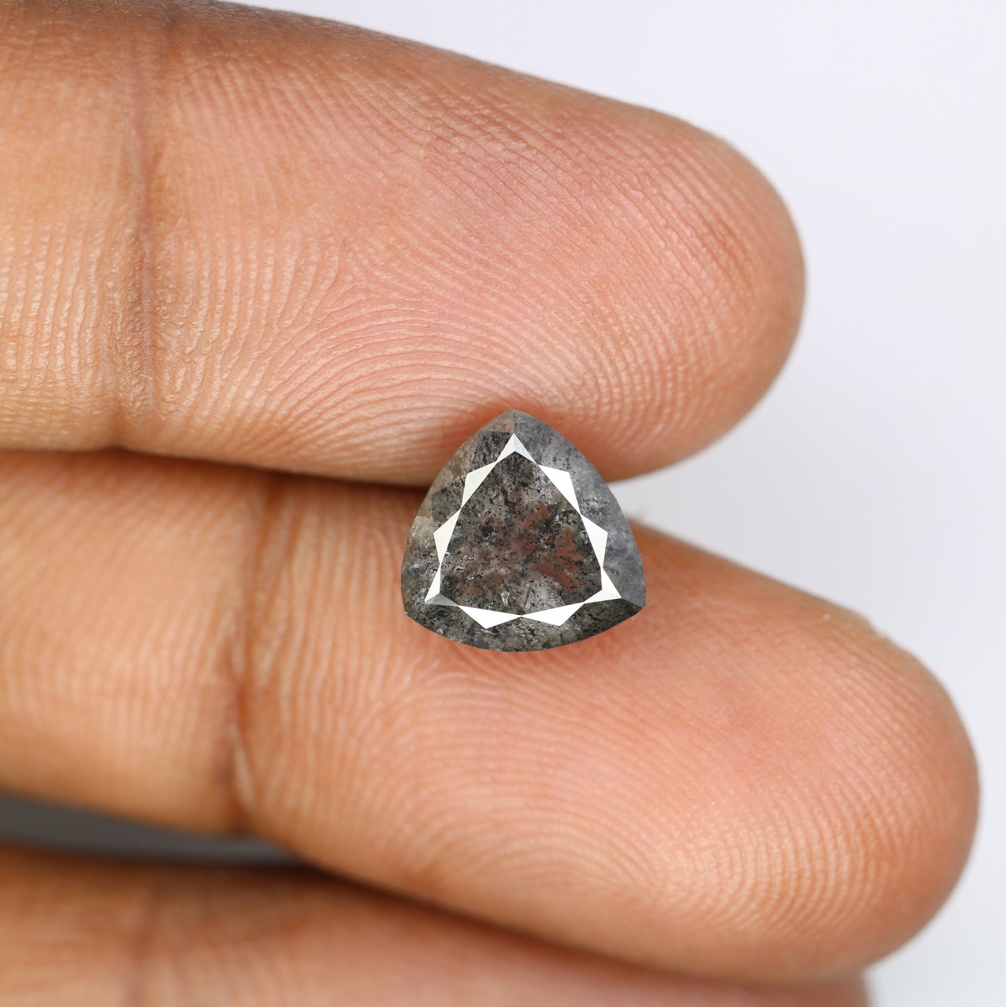 3.58 CT Triangle Shape Loose Salt And Pepper Galaxy Diamond For Wedding Band | Triangle Diamond Pendant | Gift For Her | Wedding Gift