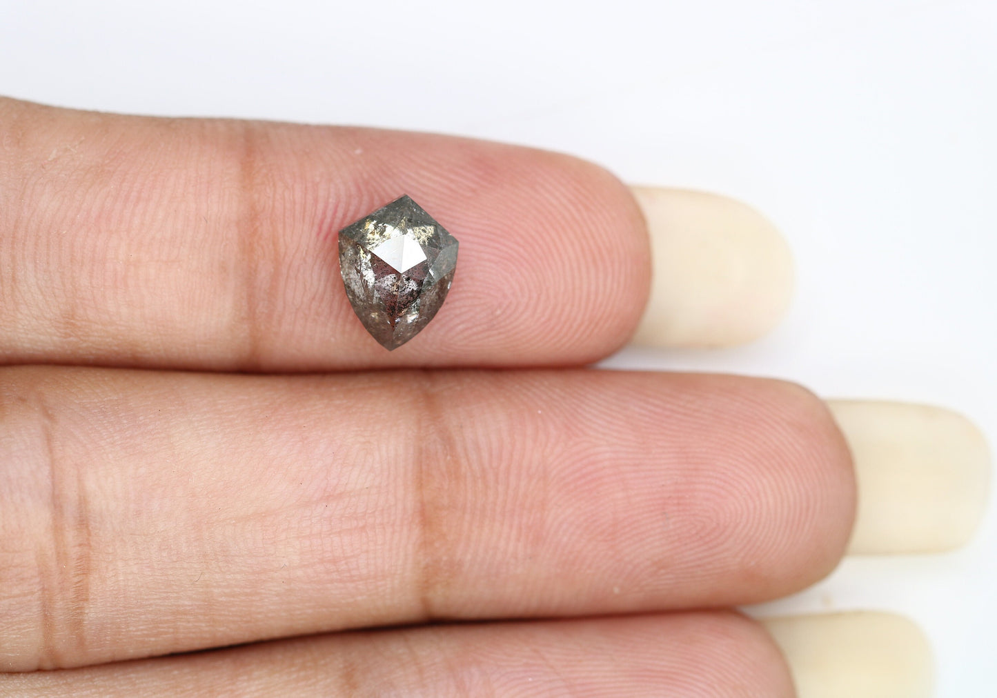 1.50 CT 8.50 MM Geometric Shape Salt And Pepper Diamond For Beautiful Jewelry | Unique Diamond | Antique Jewelry | Birthday Gift Diamonds