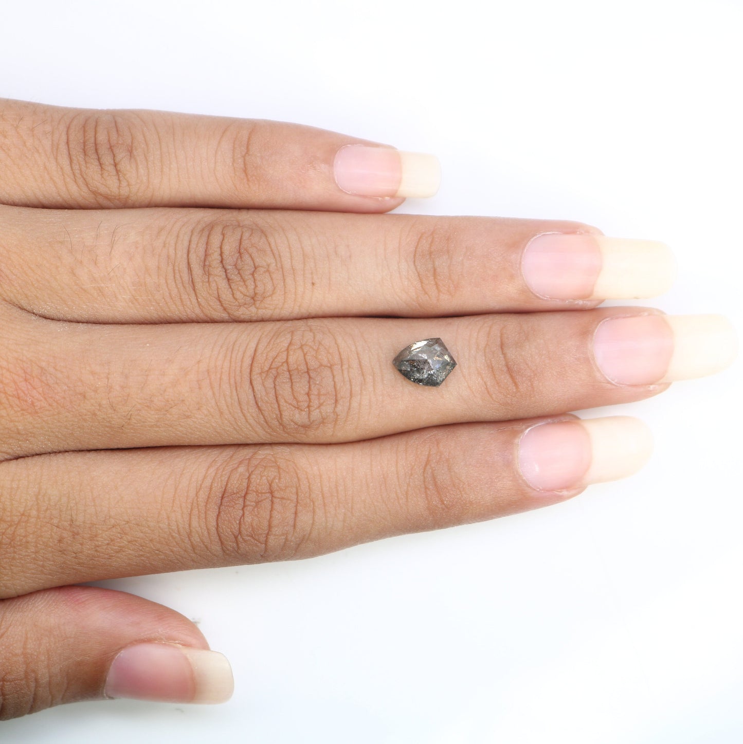 1.50 CT 8.50 MM Geometric Shape Salt And Pepper Diamond For Beautiful Jewelry | Unique Diamond | Antique Jewelry | Birthday Gift Diamonds