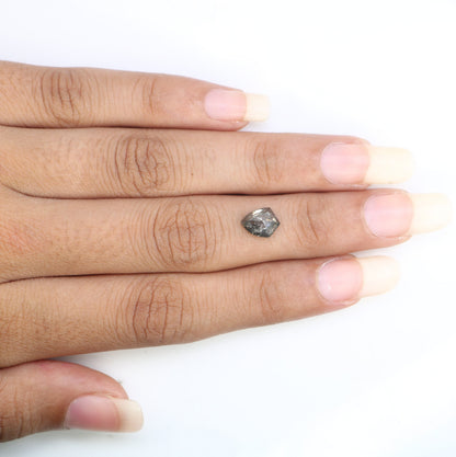 1.50 CT 8.50 MM Geometric Shape Salt And Pepper Diamond For Beautiful Jewelry | Unique Diamond | Antique Jewelry | Birthday Gift Diamonds