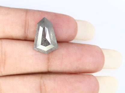 6.60 CT Salt and Pepper Natural Loose Diamond, Geometric Cut for Handmade Necklace Pendant, Diamond Bracelet Engagement Gold Ring For Women