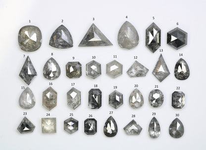 Natural Salt and Pepper Diamonds | Unique Loose Mixed Shape Gemstones | Affordable Fancy Cut Jewelry | Trending Engagement Rings for Sale