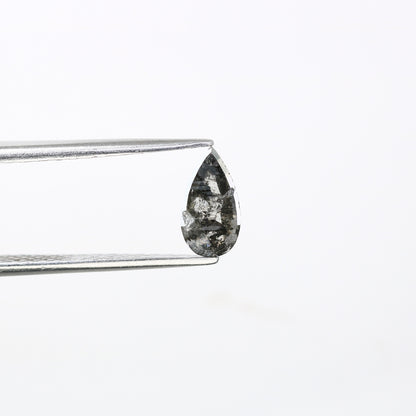 0.57 CT Loose Pear Shape Natural Salt and Pepper Galaxy Diamond for Wedding Ring | Customizable Design | Trusted Etsy Seller Sale