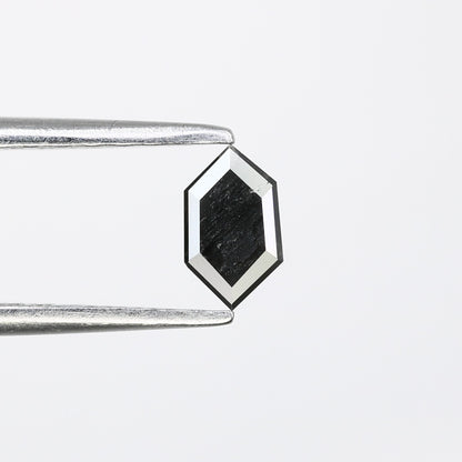 0.32 CT Hexagon Cut Salt and Pepper Diamond - Natural Hexagon Diamond - Salt and Pepper Ring - Gift for Wifey - Gift for mother - jewelry