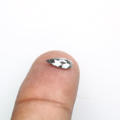 0.57 CT Loose Pear Shape Natural Salt and Pepper Galaxy Diamond for Wedding Ring | Customizable Design | Trusted Etsy Seller Sale