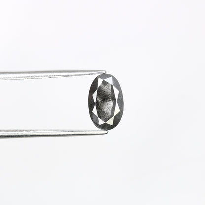 1.01 CT 8.90 mm Loose Oval Natural Salt and Pepper Diamond - Unique Promise Ring & Oval Galaxy Diamond on Sale for Custom Jewelry Designs