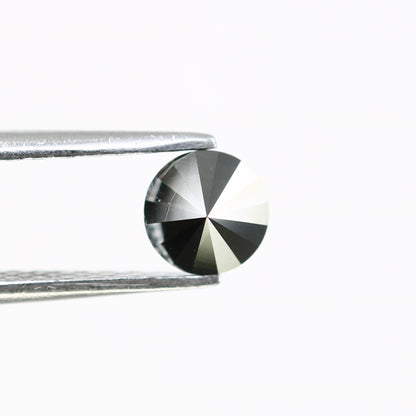 0.65 CT Round Brilliant Cut Fancy Black Diamond | 5.00 mm Antique Gemstone for Wedding Bands | Stunning Black Round Diamond