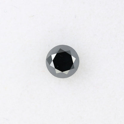 0.65 CT Round Brilliant Cut Fancy Black Diamond | 5.00 mm Antique Gemstone for Wedding Bands | Stunning Black Round Diamond