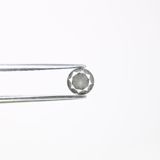 0.61 CT Round Brilliant Cut Salt and Pepper Diamond | Ideal for Engagement Rings and Custom Bands | Brilliant Cut Round Diamond