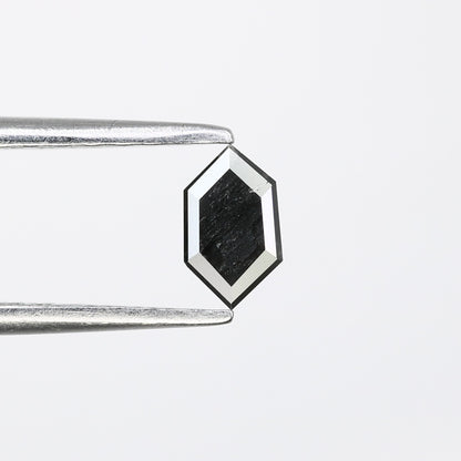 0.32 CT Hexagon Cut Salt and Pepper Diamond - Natural Hexagon Diamond - Salt and Pepper Ring - Gift for Wifey - Gift for mother - jewelry