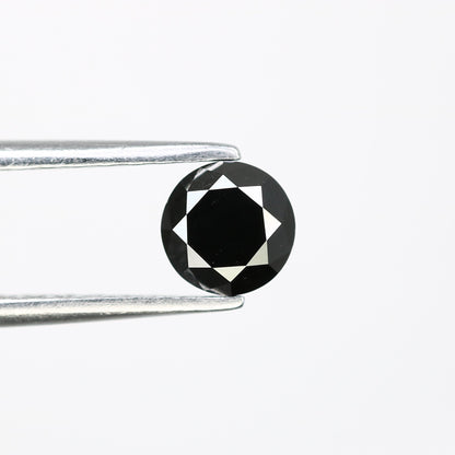 0.65 CT Round Brilliant Cut Fancy Black Diamond | 5.00 mm Antique Gemstone for Wedding Bands | Stunning Black Round Diamond
