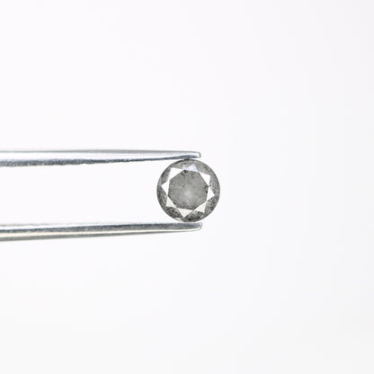 0.61 CT Round Brilliant Cut Salt and Pepper Diamond | Ideal for Engagement Rings and Custom Bands | Brilliant Cut Round Diamond