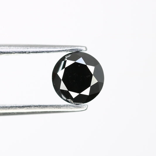 0.72 CT Loose Round Brilliant Cut Fancy Black Beautiful Diamond For Wedding Ring | Round Diamond Ring | Diamond Earring | Black Pendant