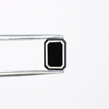 0.50 CT Emerald Cut Loose Salt & Pepper Diamond - Perfect for Custom Wedding Rings - Labor Day Sale