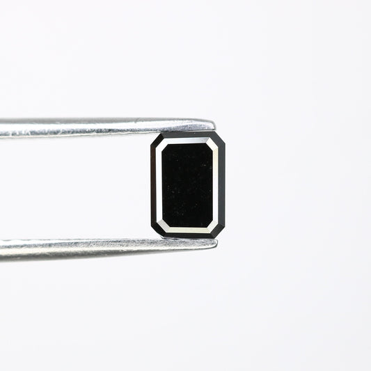 0.50 CT Emerald Cut Loose Salt & Pepper Diamond - Perfect for Custom Wedding Rings - Labor Day Sale
