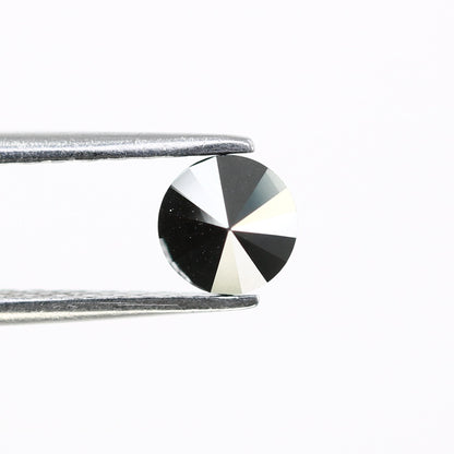 0.72 CT Loose Round Brilliant Cut Fancy Black Beautiful Diamond For Wedding Ring | Round Diamond Ring | Diamond Earring | Black Pendant