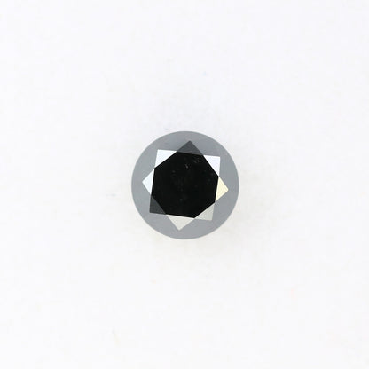 0.69 CT 5.00 mm Fancy Black Round Brilliant Cut Loose Diamond | Perfect for Engagement Rings | Stunning Diamond | Halloween Special Sale