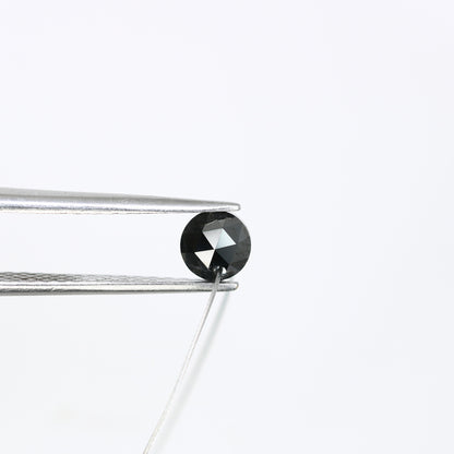 0.83 CT Beautiful Black Round Rose Cut Drilled Beads Diamond For Necklace | Drilled Rose Cut | Round Drilled Diamond | Black Stone Necklace