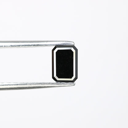 0.50 CT Emerald Cut Loose Salt & Pepper Diamond - Perfect for Custom Wedding Rings - Labor Day Sale