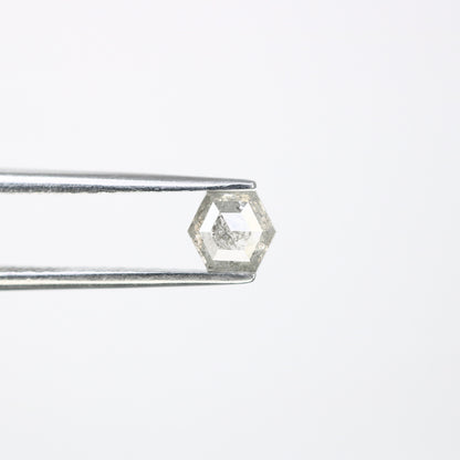 0.56 CT Hexagon Cut Salt and Pepper Diamond - Natural Hexagon Diamond - Salt and Pepper Ring - Gift for Wifey - Gift for mother - jewelry