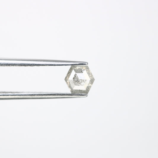 0.56 CT Hexagon Cut Salt and Pepper Diamond - Natural Hexagon Diamond - Salt and Pepper Ring - Gift for Wifey - Gift for mother - jewelry