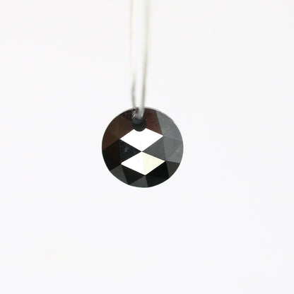 0.83 CT Beautiful Black Round Rose Cut Drilled Beads Diamond For Necklace | Drilled Rose Cut | Round Drilled Diamond | Black Stone Necklace