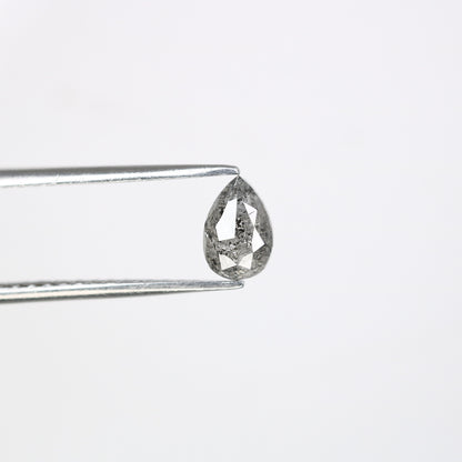 0.76 CT 7.00 MM Loose Pear Shape Salt And Peper Diamond For Wedding Ring | Pear Wedding Ring | Customize Band | Designer Diamond Jewelry